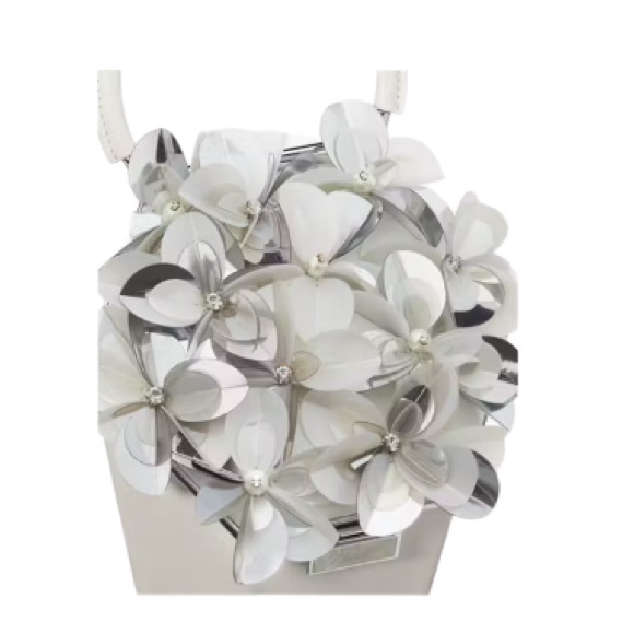 Kate Spade In Bloom Bouquet Embellished 3 D Vase Top Handle Bag - Picture 4 of 7